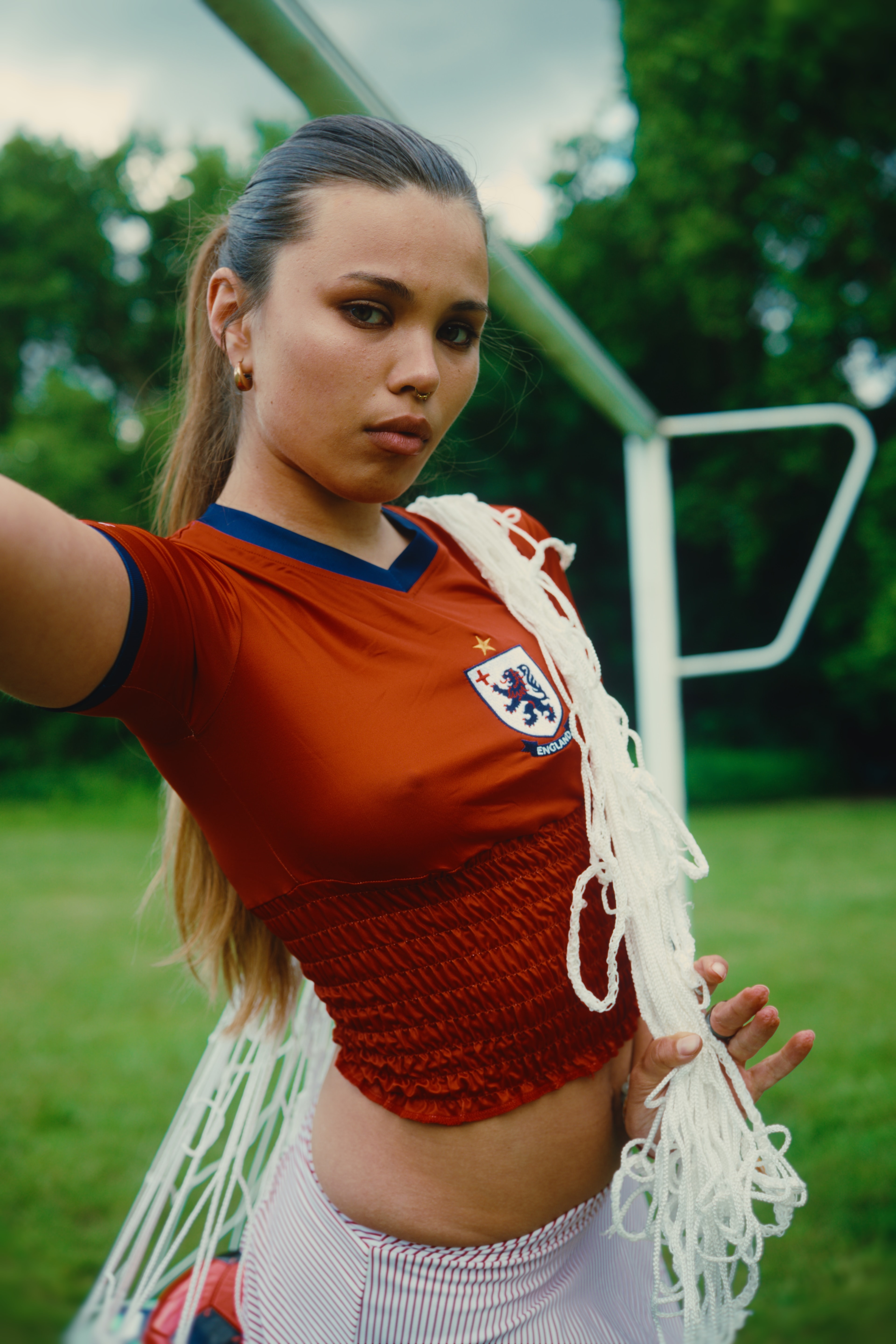 At the goal net, June 2026.