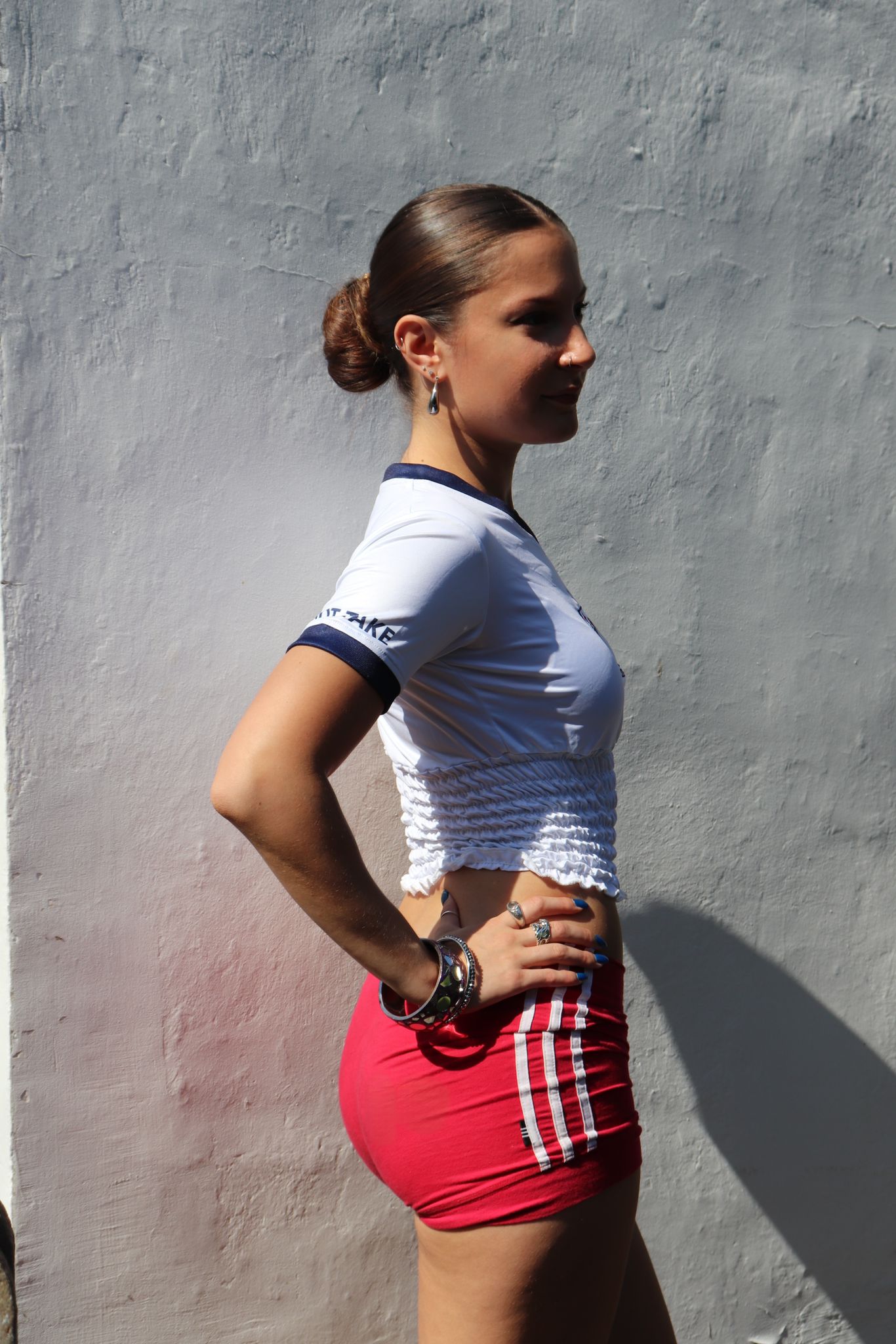Smocked waist from the side